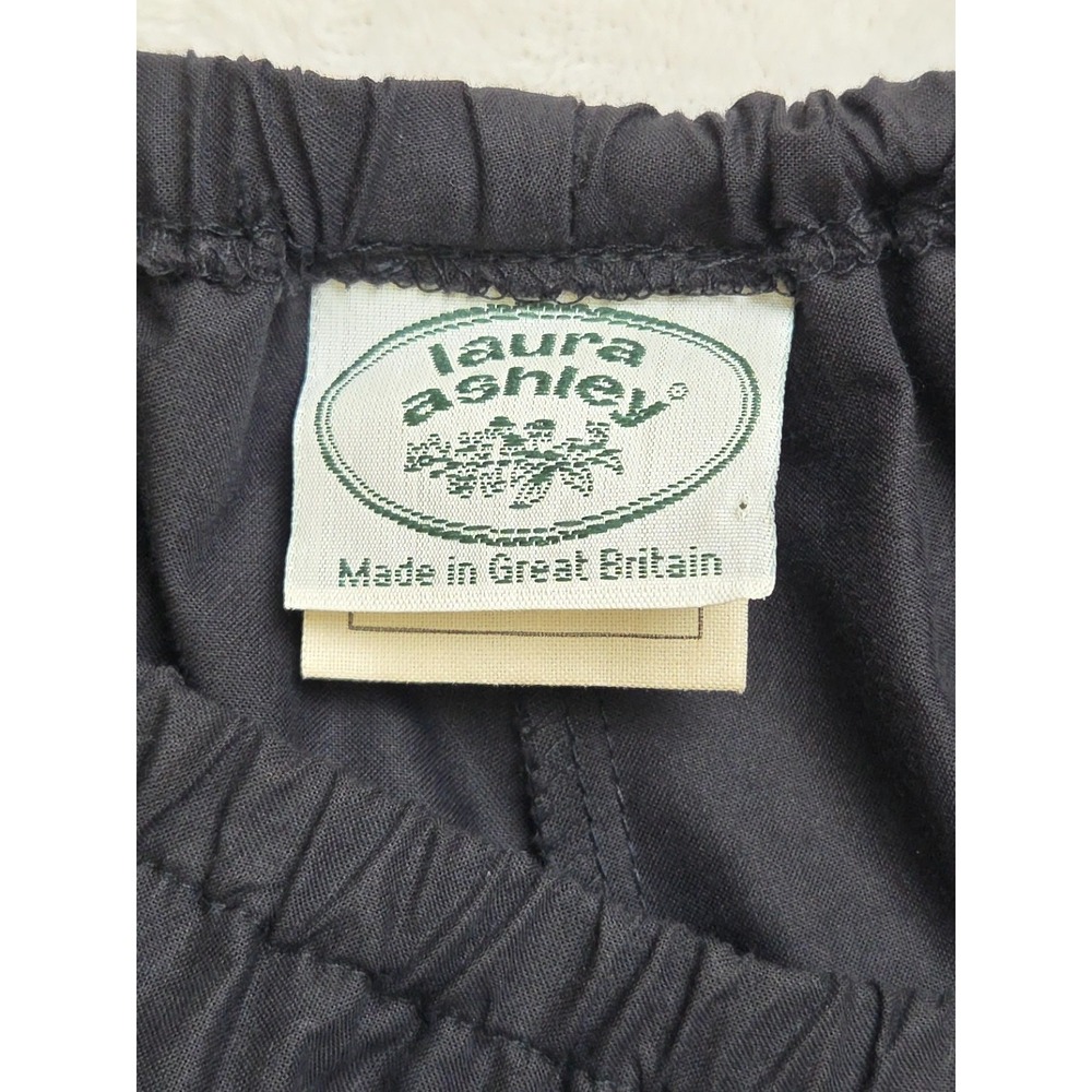 Vtg Laura Ashley Petticoat Black Cotton Tulle Great Britain 80s 90 Whimsygoth - Picture 7 of 15